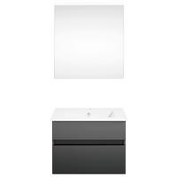 BADEZIMMER  in 62 cm  - Dunkelgrau/Anthrazit, KONVENTIONELL, Holzwerkstoff (62cm) - Puris