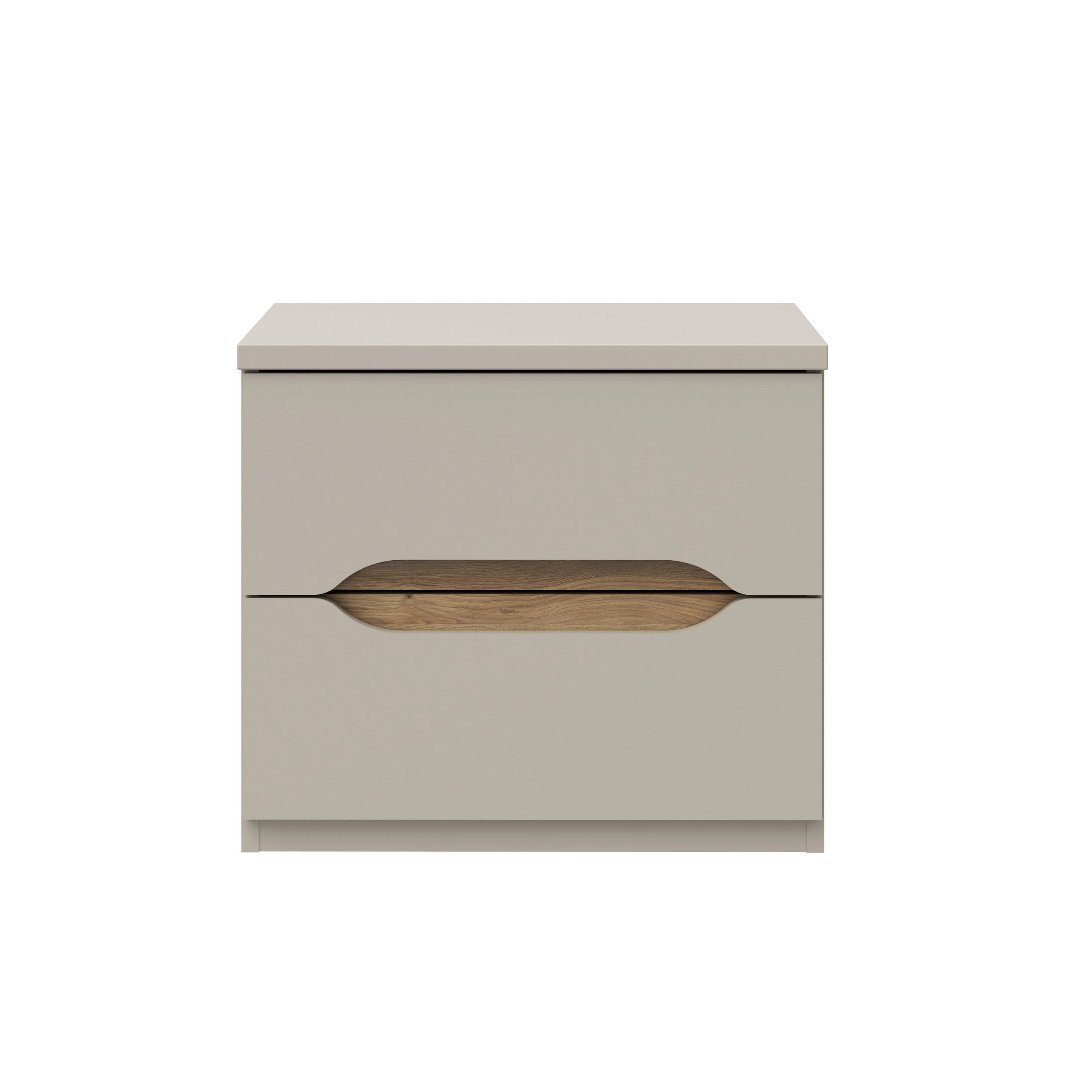 NOČNA OMARICA, peščene barve  - peščene barve, Moderno, leseni material (50,4/44,3/41,5cm) - Hom`in