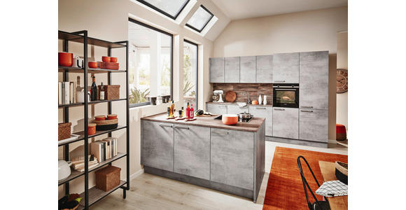 EINBAUKÜCHE - Grau, Design, Holzwerkstoff - Dieter Knoll