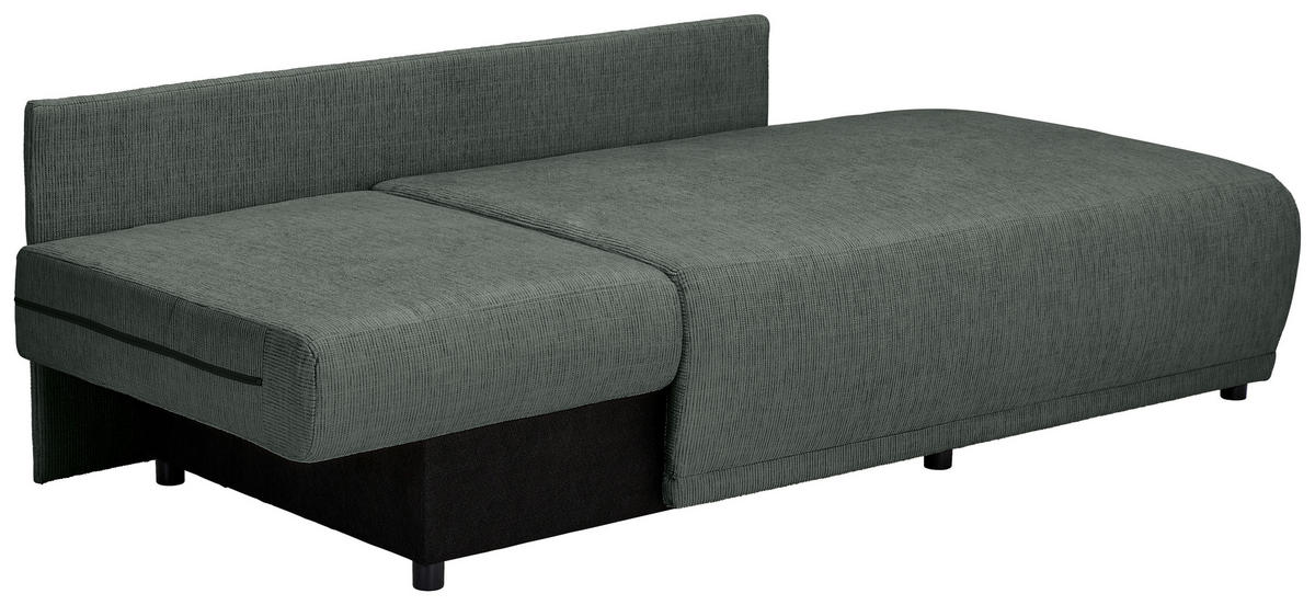 CHAISELONGUE in Chenille Anthrazit  - Anthrazit/Schwarz, Konventionell, Kunststoff/Textil (93/73/171cm) - MID.YOU