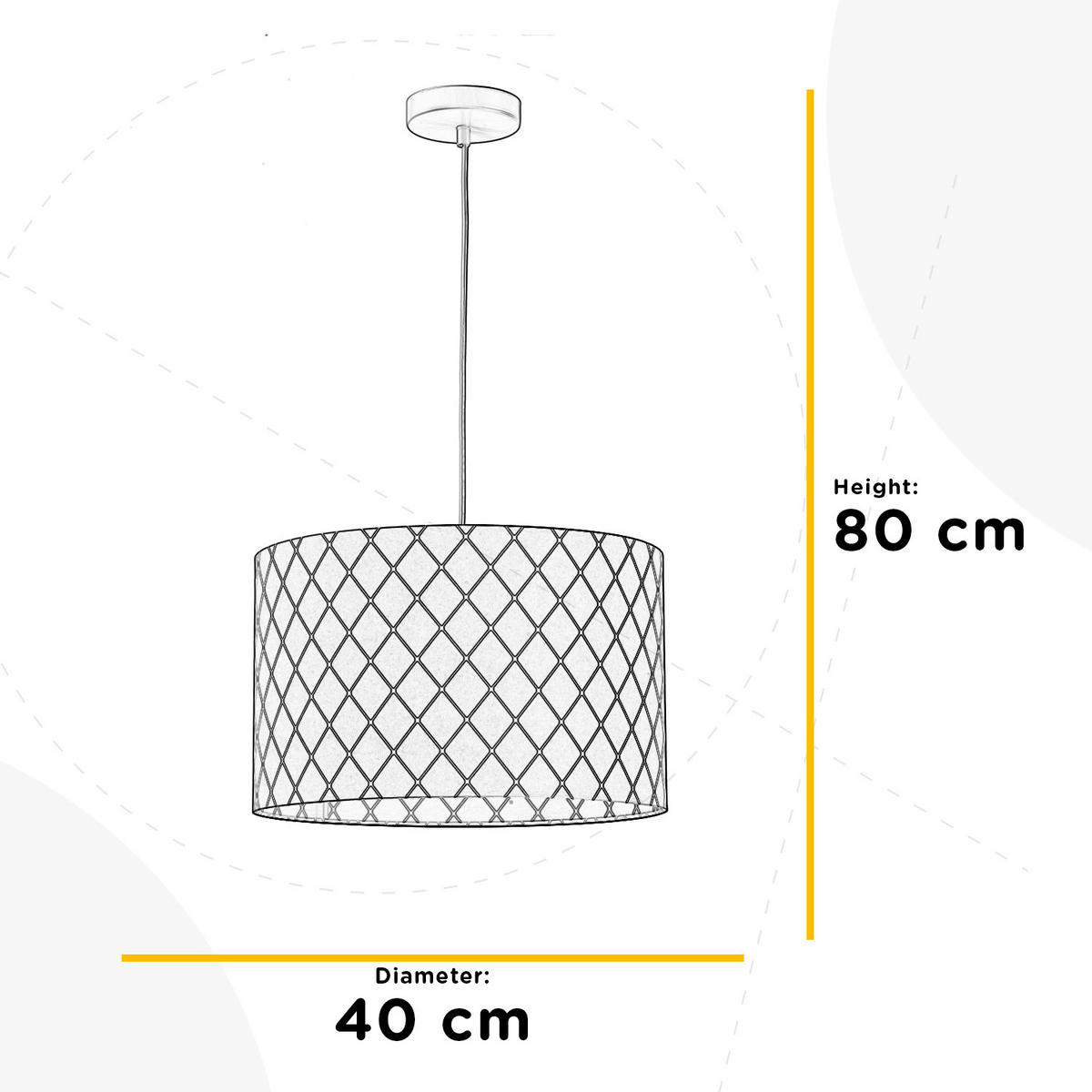 ZÁVĚSNÉ SVÍTIDLO, 40/80 cm  - bílá/modrá, Konvenční, kov/textil (40/80cm)