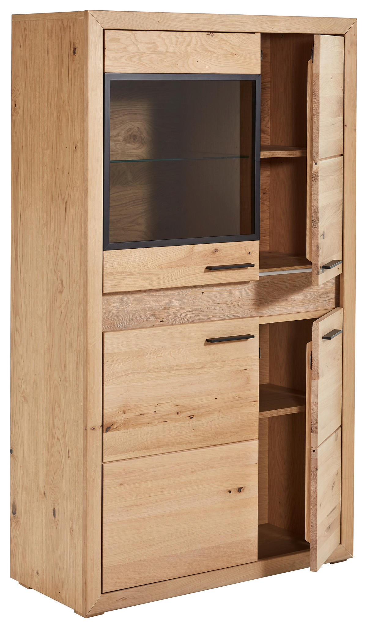 HIGHBOARD  95/163,6/41 cm  - Schwarz, Konventionell, Glas/Holz (95/163,6/41cm) - Cantus