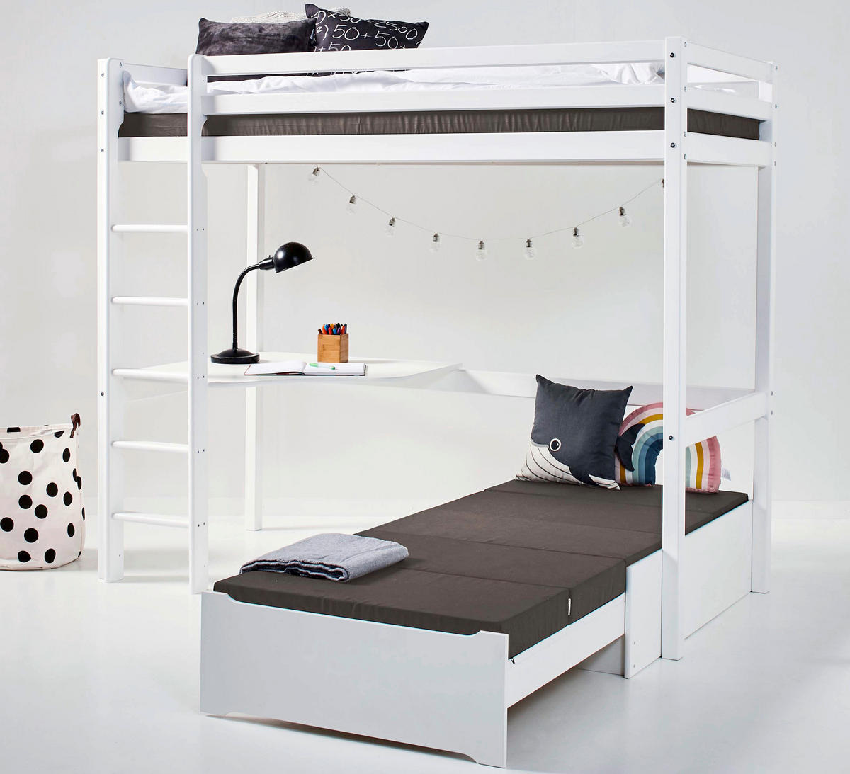 KINDERMATRATZE Höhe ca. 9 cm  - Grau, Basics, Textil (200/9/80cm) - Hoppekids