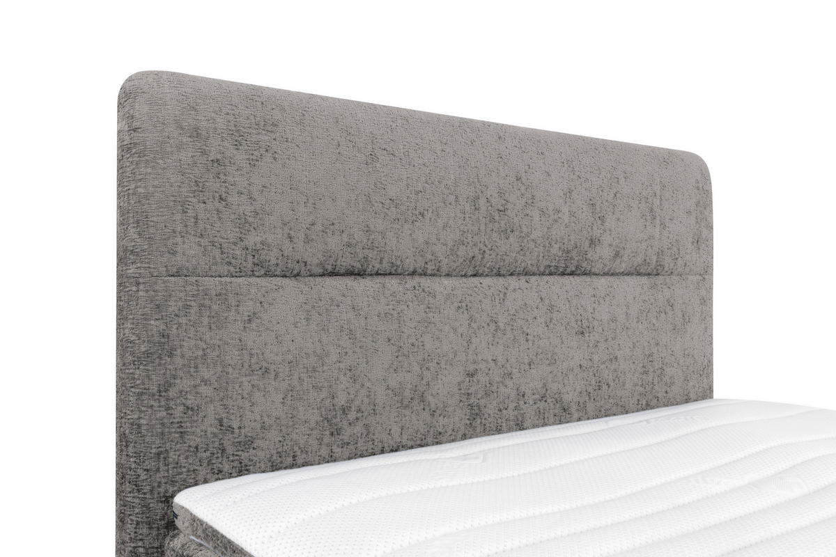 BOXSPRINGBETT 140/200 cm  in Grau  - Schwarz/Grau, Design, Textil/Metall (140/200cm) - Esposa
