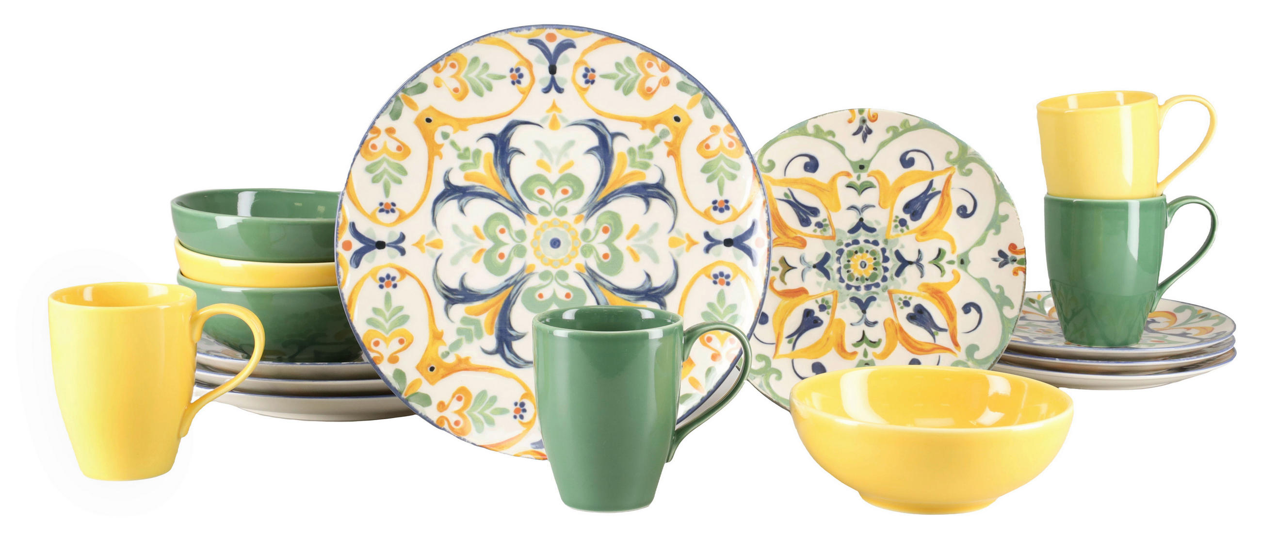 KOMBISERVICE Giardini 16-teilig  - Multicolor, Basics, Keramik - Creatable