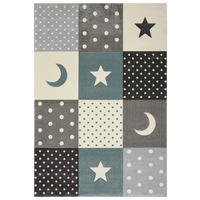 KINDERTEPPICH 120/170 cm Pastel Kids  - Grau/Hellblau, Basics, Textil (120/170cm)