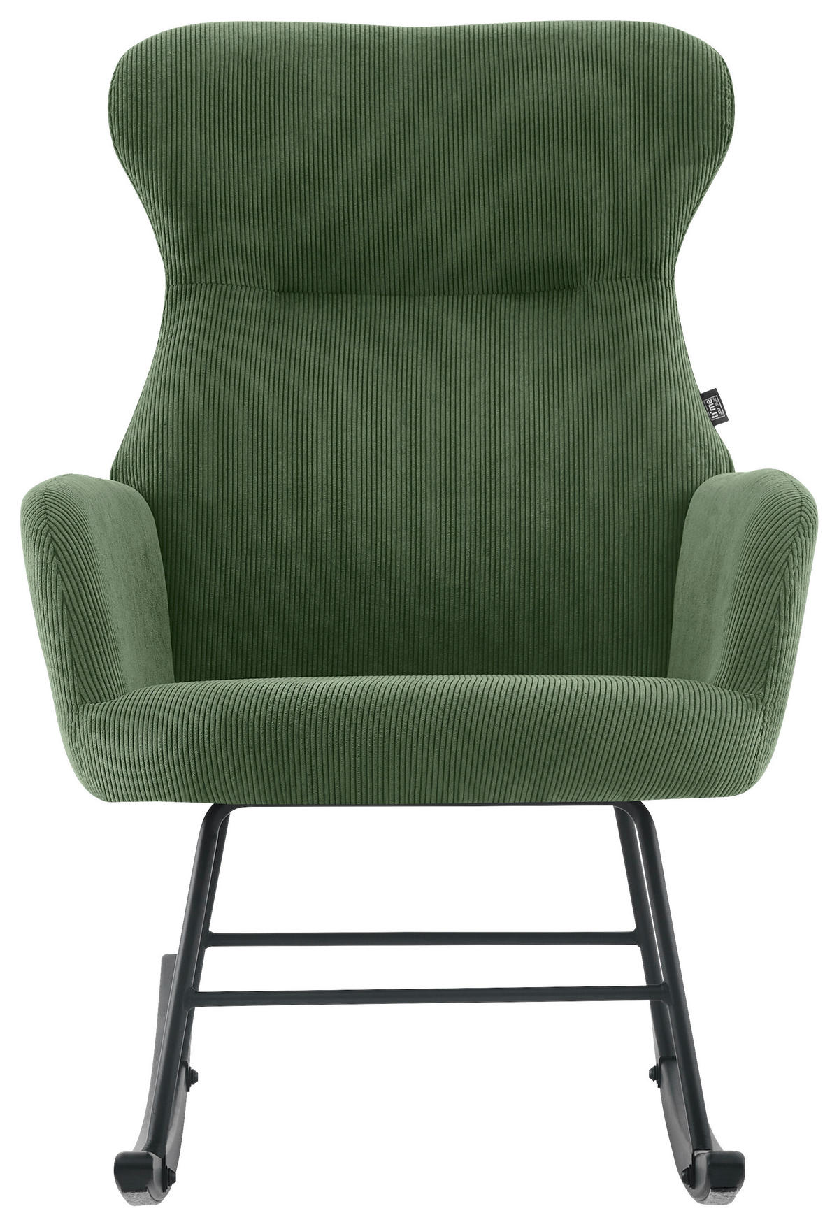 SCHAUKELSESSEL Cord Grün  - Schwarz/Grün, Design, Holz/Textil (65/97/94cm) - Ti'me