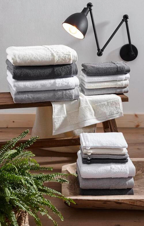RUČNÍK, 50/100 cm, barvy stříbra - barvy stříbra, Natur, textil (50/100cm) - Bio:Vio