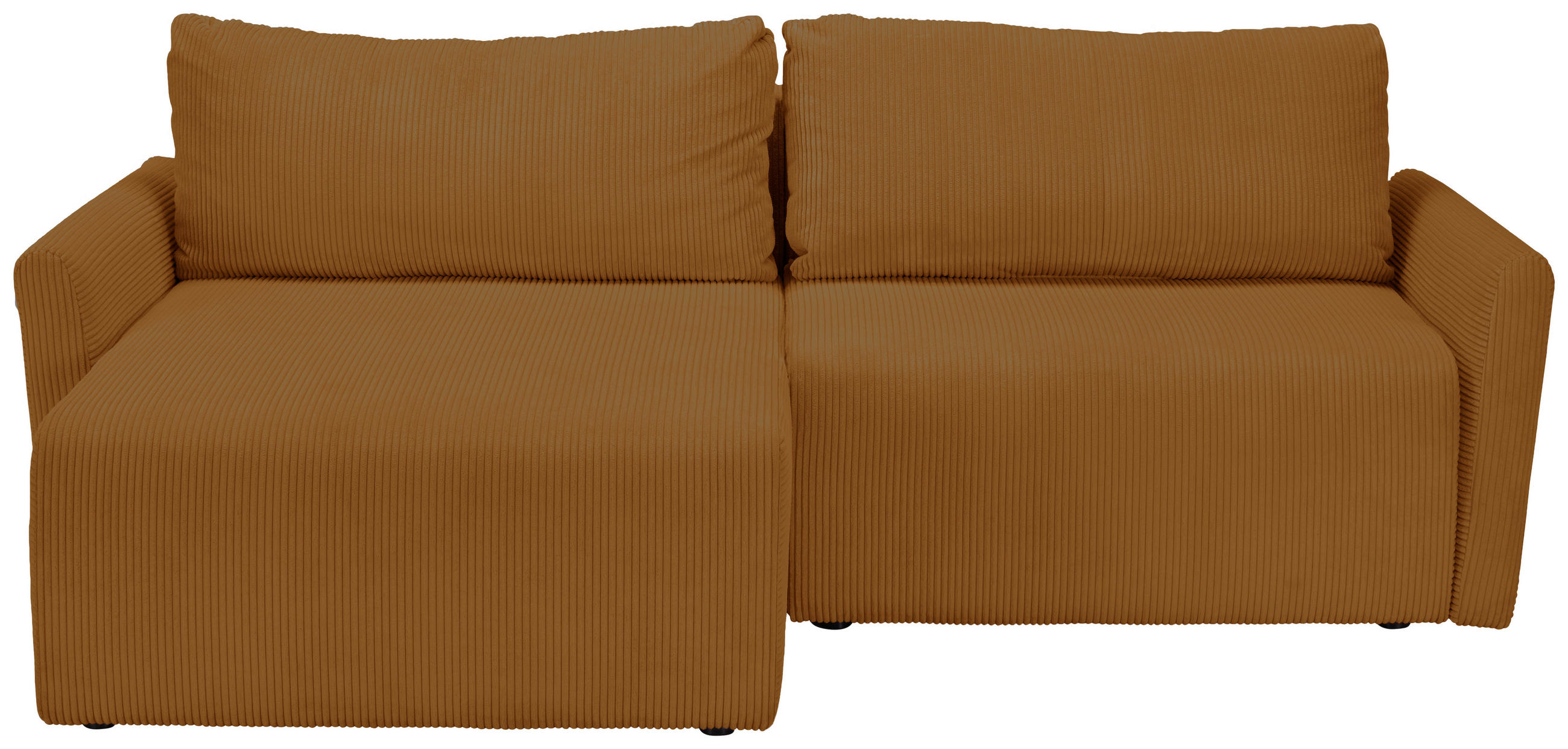 ECKSOFA Gelb Cord  - Gelb/Schwarz, KONVENTIONELL, Kunststoff/Textil (228/146cm) - MID.YOU