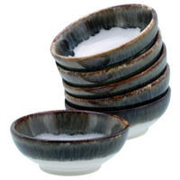 DIPSCHALENSET Cascade  - Blaugrau/Weiß, Design, Keramik - Creatable