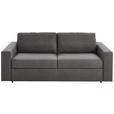 SCHLAFSOFA Webstoff Graphitfarben  - Schwarz/Graphitfarben, KONVENTIONELL, Kunststoff/Textil (218/84/98cm) - Novel