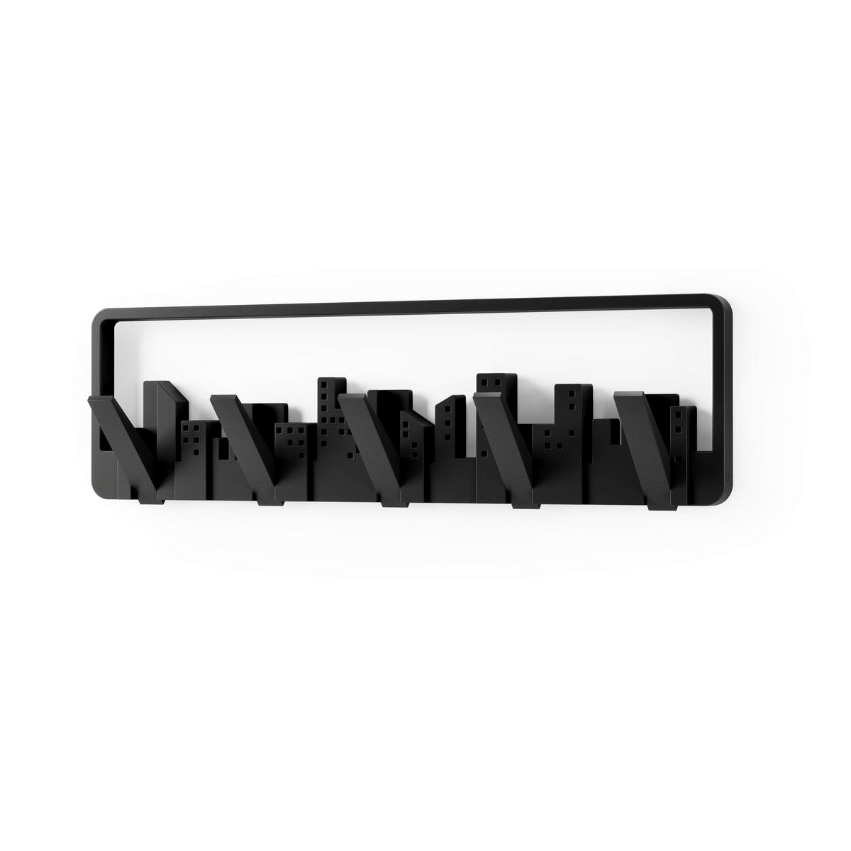 WANDGARDEROBE  in Schwarz  - Schwarz, Basics, Kunststoff (50/15/3cm) - Umbra