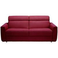 SCHLAFSOFA Cord Rot  - Rot/Schwarz, Design, Kunststoff/Textil (200/84/98cm) - Novel