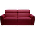 SCHLAFSOFA Cord Rot  - Rot/Schwarz, Design, Kunststoff/Textil (200/84/98cm) - Novel
