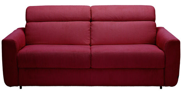 SCHLAFSOFA Cord Rot  - Rot/Schwarz, Design, Kunststoff/Textil (200/84/98cm) - Novel