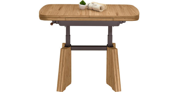 COUCHTISCH in Metall, Holzwerkstoff 90-131/65/56-75 cm  - Eichefarben, KONVENTIONELL, Holzwerkstoff/Metall (90-131/65/56-75cm) - Venda