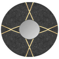 VÄGGSPEGEL 30/30/2 cm    - svart, Design, trämaterial/glas (30/30/2cm) - Kayoom