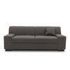 3-SITZER-SOFA in Webstoff Braun, Schwarz  - Wengefarben/Schwarz, Design, Holz/Textil (212/74/85cm) - MID.YOU