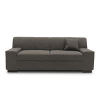 3-SITZER-SOFA in Webstoff Braun, Schwarz  - Wengefarben/Schwarz, Design, Holz/Textil (212/74/85cm) - MID.YOU
