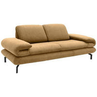 2,5-SITZER Webstoff Messingfarben  - Messingfarben/Schwarz, Design, Textil/Metall (224/83/98cm) - LOOKS by W.Joop