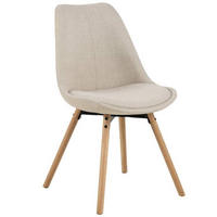 STUHL Struktur Beige  - Eichefarben/Beige, KONVENTIONELL, Holz/Textil (49/84/55cm) - MID.YOU