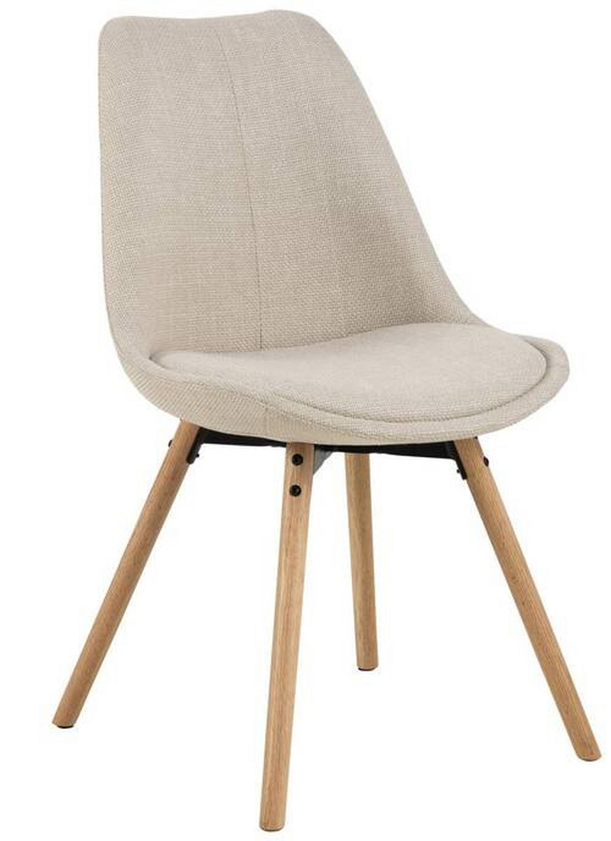 STUHL Struktur Beige  - Eichefarben/Beige, KONVENTIONELL, Holz/Textil (49/84/55cm) - MID.YOU