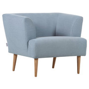 KŘESLO, textil, světle modrá - přírodní barvy/světle modrá, Design, dřevo/textil (85/71/80cm) - Carryhome