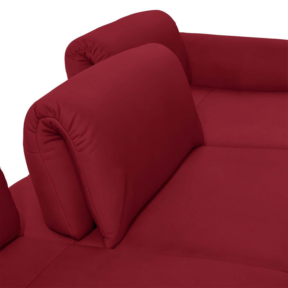 ECKSOFA in Echtleder Rot  308/173 cm  - Anthrazit/Rot, Design, Leder/Metall (308/173cm) - Joop!