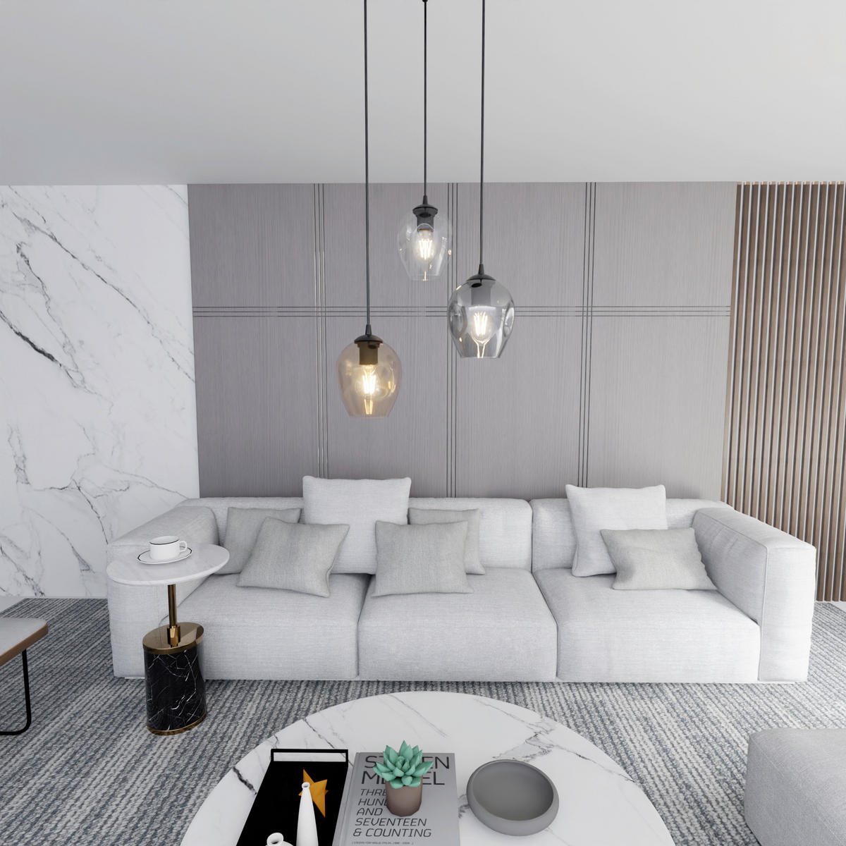 HÄNGELEUCHTE  40/40/100 cm    - Schwarz, KONVENTIONELL, Glas/Metall (40/40/100cm)