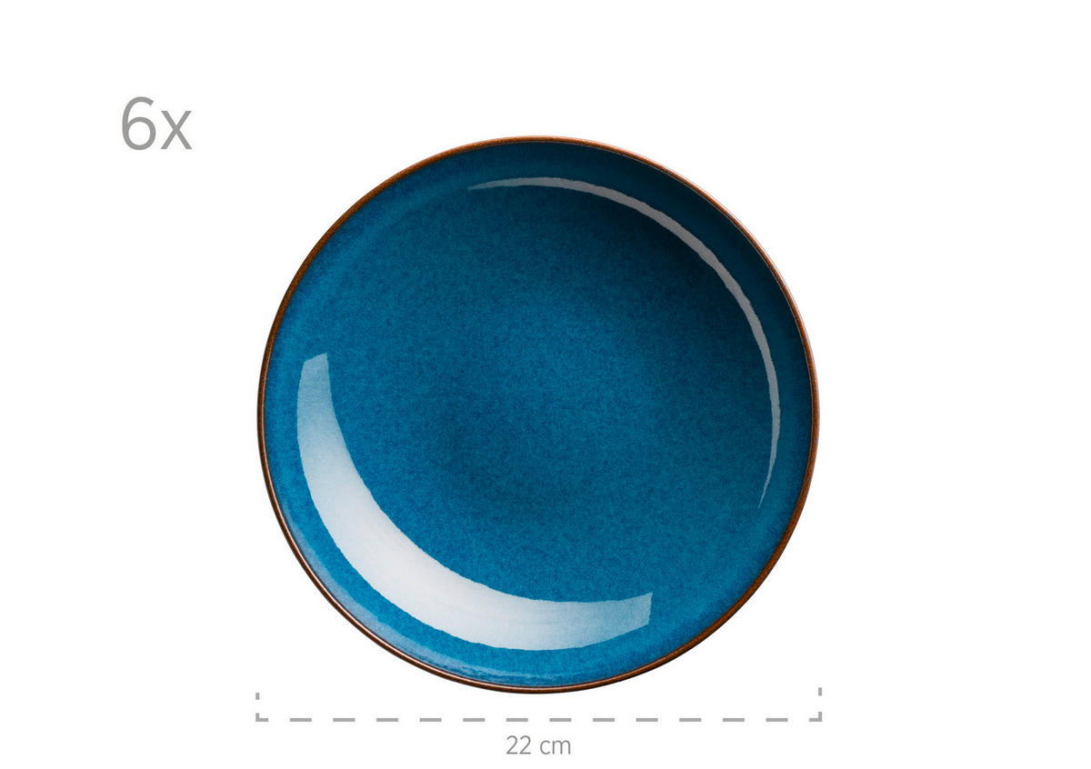 TAFELSERVICE Ossia 12-teilig  - Blau, Basics, Keramik (36/36,5/31,5cm) - Mäser