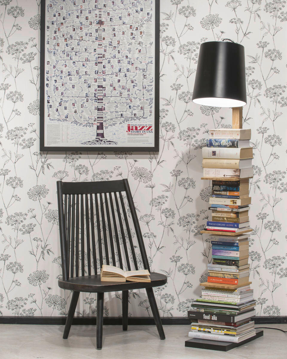 STEHLEUCHTE  30/168/49 cm   - Schwarz, Design, Holz/Metall (30/168/49cm) - It's about Romi