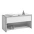 GARDEROBENBANK Wildeiche furniert Eichefarben, Weiß - Eichefarben/Weiß, KONVENTIONELL, Glas/Holz (85/43/38cm) - Linea Natura