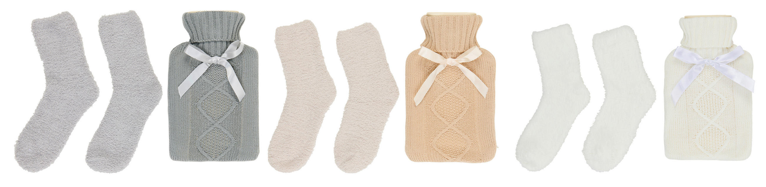 WÄRMFLASCHE Kunststoff, Textil  - Weiß, Basics, Kunststoff/Textil (16/5/31cm)