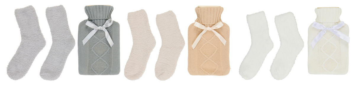WÄRMFLASCHE Kunststoff, Textil  - Grau, Basics, Kunststoff/Textil (16/5/31cm)