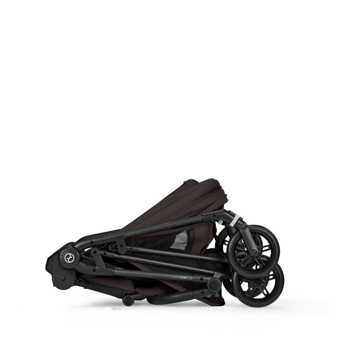 KINDERWAGEN  Melio Carbon  Chocolate Brown  - Schwarz/Braun, Basics, Textil/Metall (82-91/49/96,5 - 107cm) - cybex GOLD