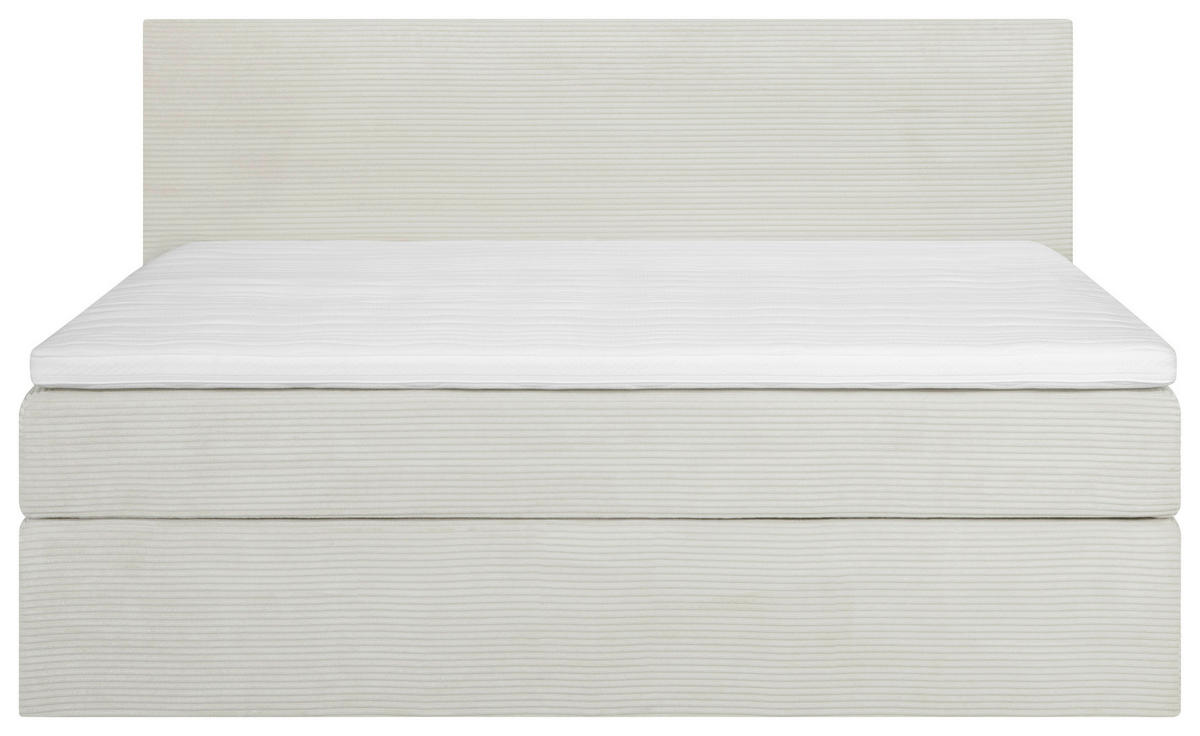 BOXSPRINGBETT 140/200 cm,  in Weiß,  {item.attr('349-543‘),[, ]}{item.attr('328-587‘),[ ]} - Schwarz/Weiß, KONVENTIONELL, Holz/Textil (140/200cm) - Boxxx