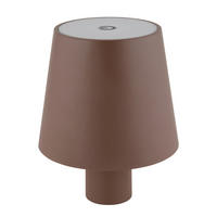 AKKU-TISCHLEUCHTE VANNIE 10,6/13 cm  - Weiß/Braun, Trend, Kunststoff/Metall (10,6/13cm) - Globo