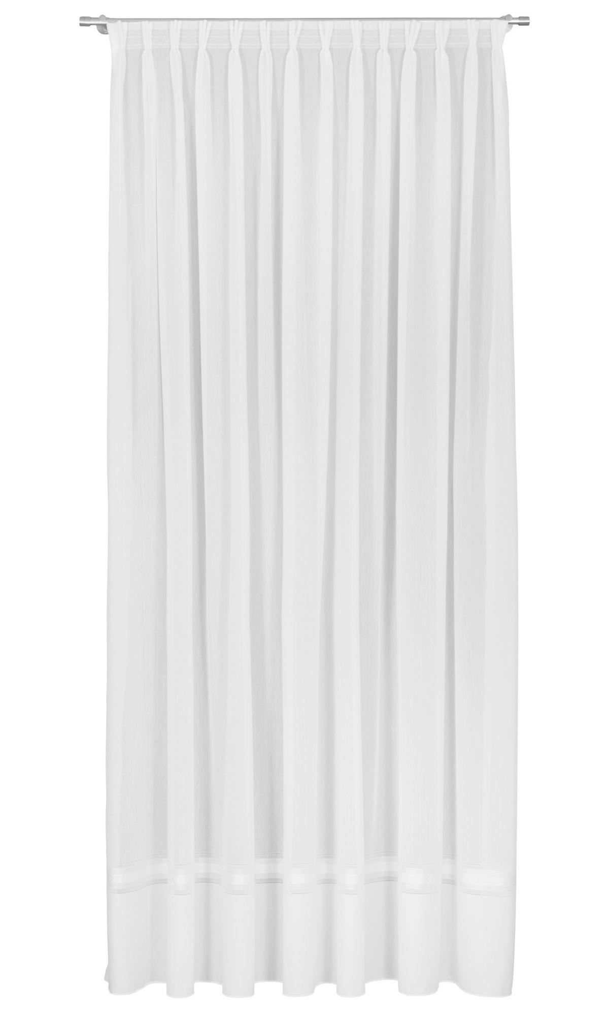 Perdea Tip Plasă  - alb, Basics, textil (300cm)