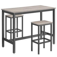 BAR SET Grau, Schwarz  - Schwarz/Grau, Basics, Metall (120/60/90cm) - Boxxx