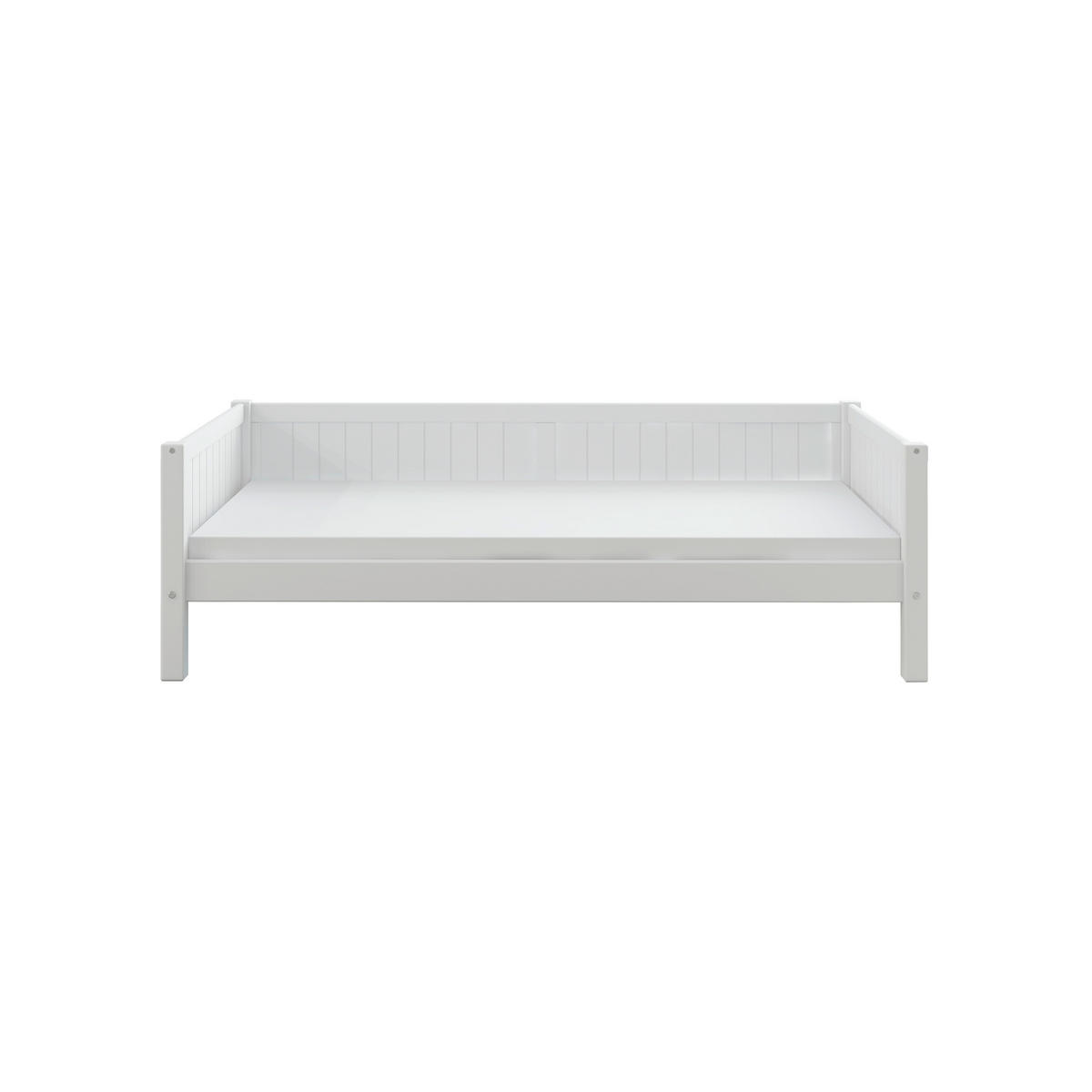 BETT 90/200 cm,  in Weiß, Rollrost  - Weiß, MODERN, Holz (90/200cm) - Chameo