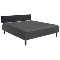 ÁGY 180/200 cm  grafitszürke  - grafitszürke/fekete, Basics, faalapú anyag/textil (180/200cm) - Hom`in