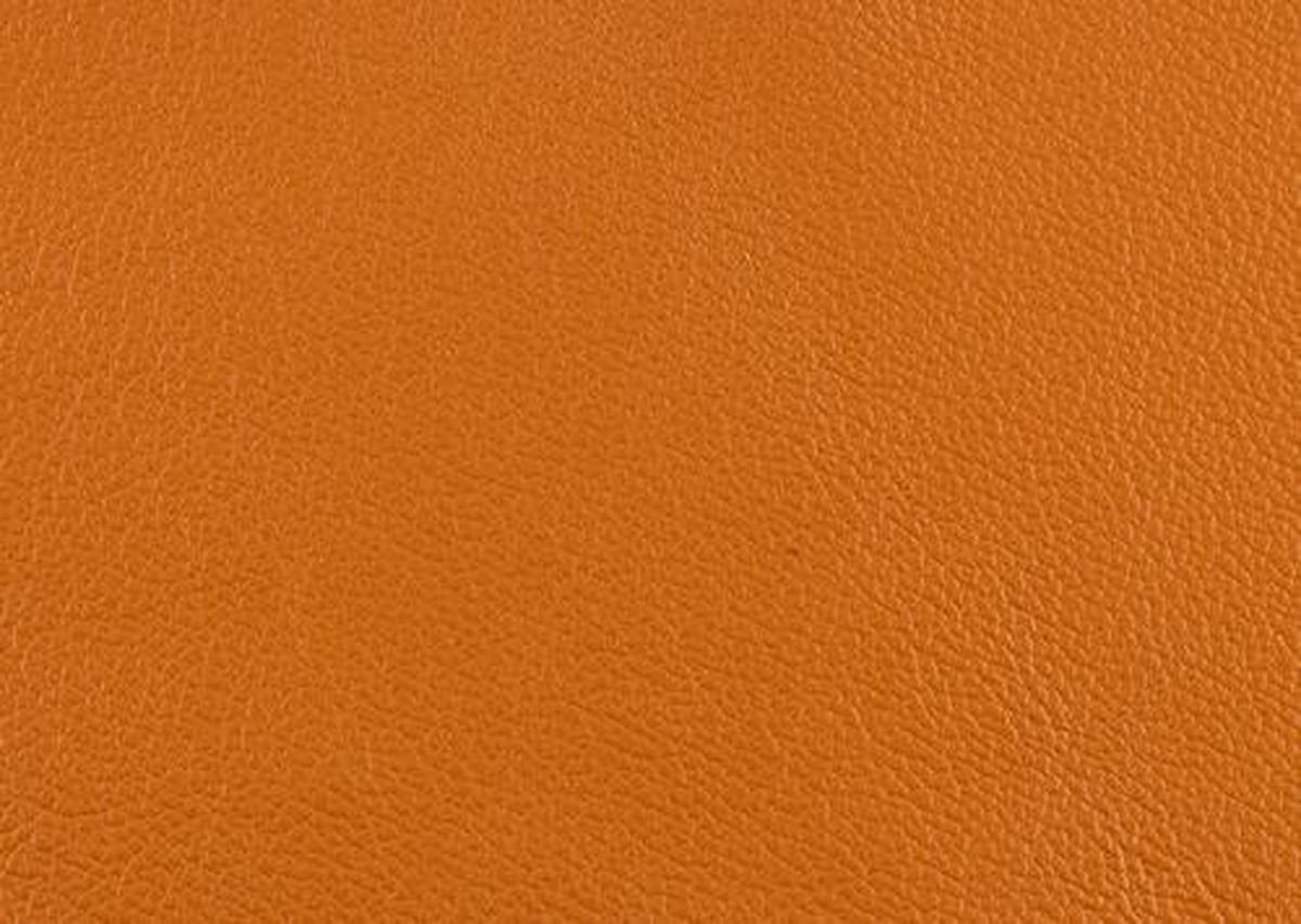 ECKSOFA in Echtleder Orange  - Alufarben/Orange, Design, Leder/Metall (309/211cm) - Beldomo Speed