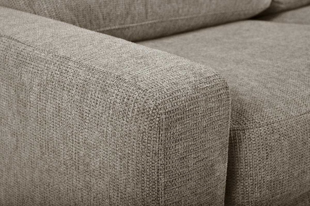 SCHLAFSOFA Flachgewebe Greige  - Greige/Schwarz, MODERN, Kunststoff/Textil (195/80/100cm) - Carryhome