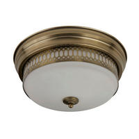 TAKLAMPA Edinburgh 35/16 cm  - vit/mässingsfärgad, Klassisk, metall/glas (35/16cm)