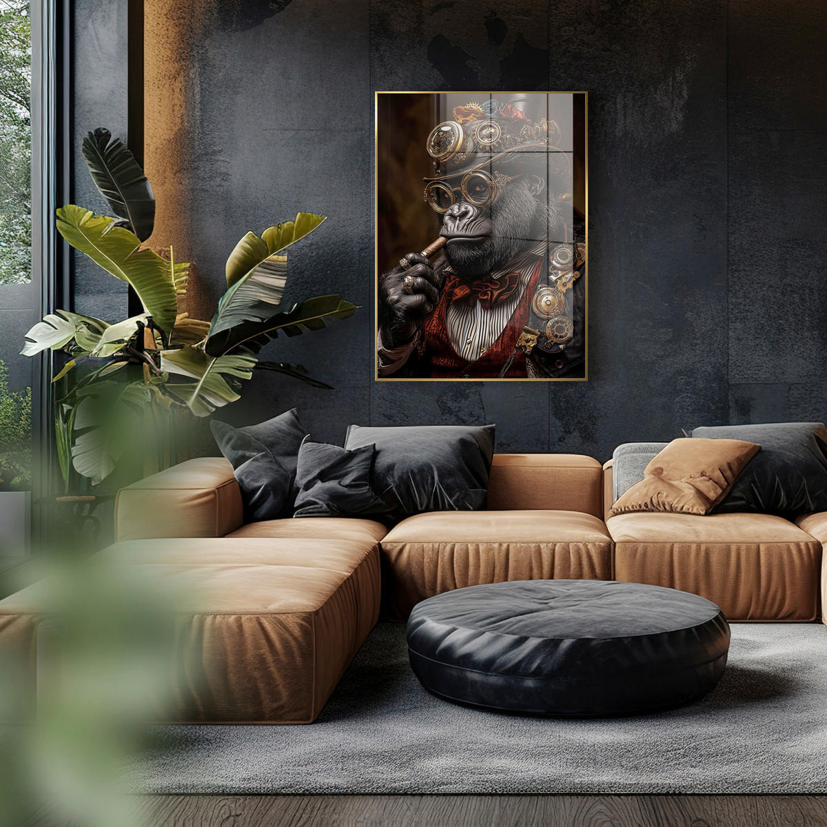 GLASBILD Tiere 80/120 cm  - Multicolor, Basics, Glas/Holz (80/120cm)