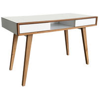 SCHREIBTISCH  in Weiß, Eichefarben  - Eichefarben/Weiß, MODERN, Holz/Holzwerkstoff (120/78/58cm) - MID.YOU