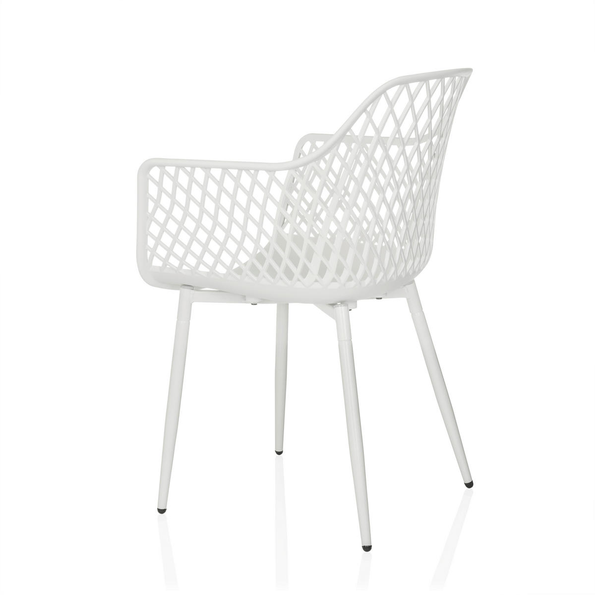 GARTENSTUHL Weiß  - Weiß, MODERN, Kunststoff/Metall (56/81/50cm) - MID.YOU