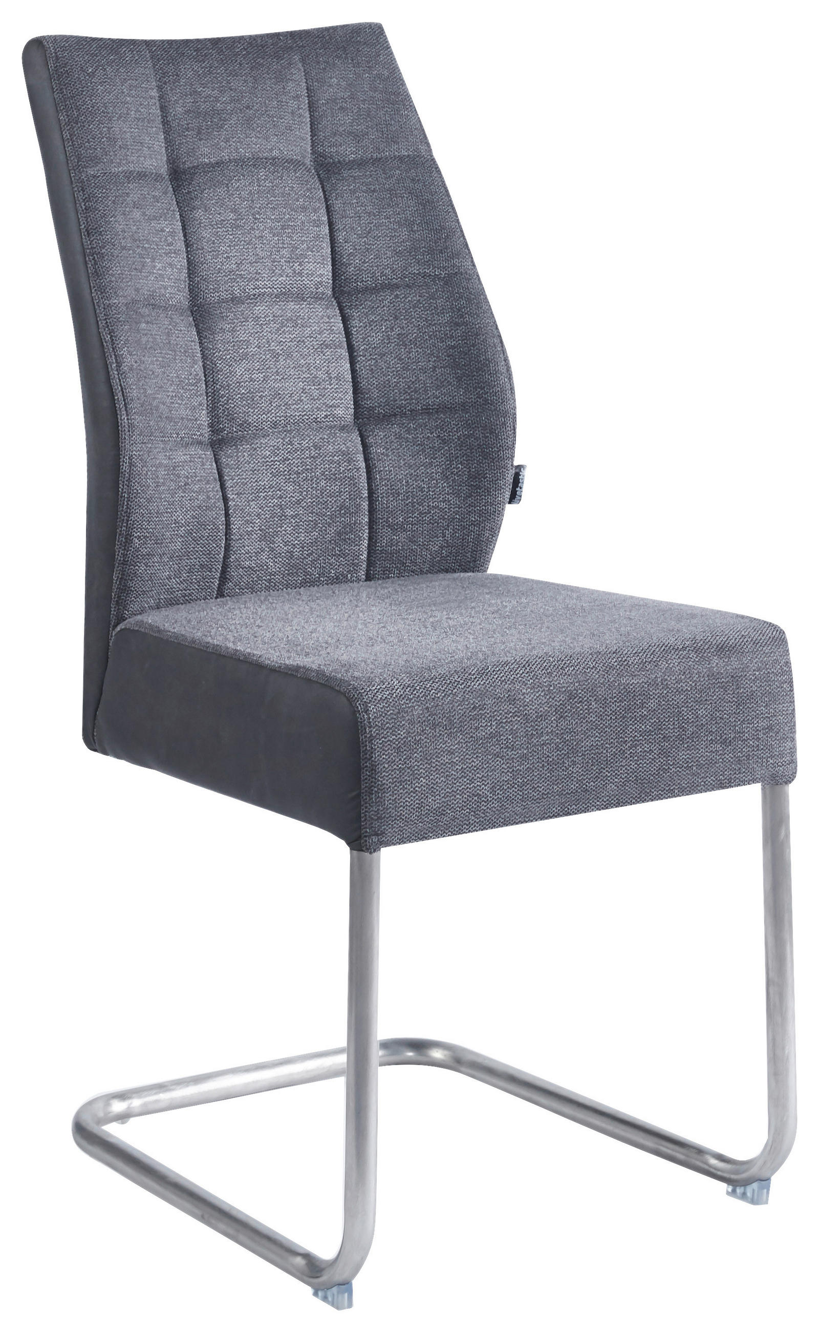 SCHWINGSTUHL  in Edelstahl Webstoff, Mikrofaser  - Edelstahlfarben/Grau, Design, Textil/Metall (44/97/60cm) - Carryhome