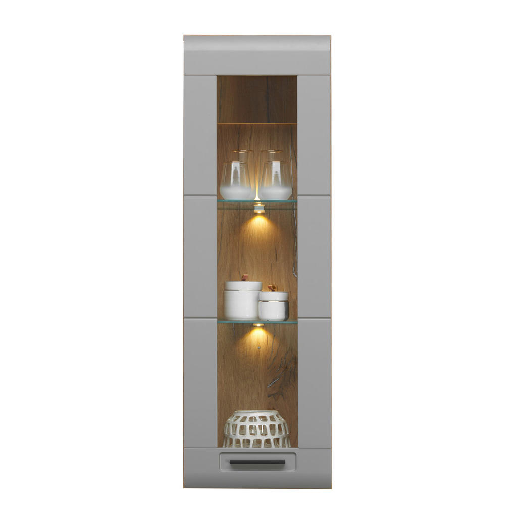 Hängevitrine Auris B: 40,3 Cm Eiche/basalt