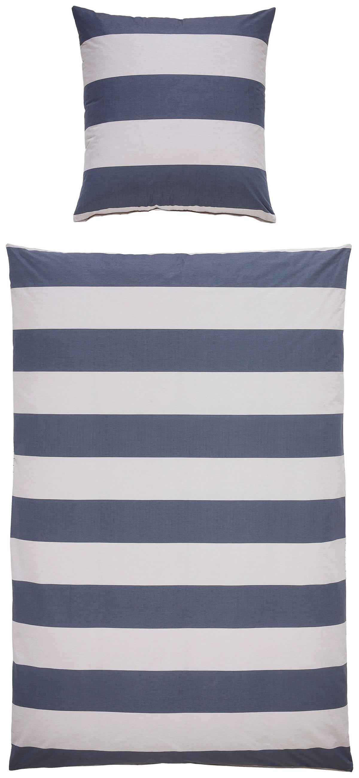 WENDEBETTWÄSCHE Renforcé 155/220 cm  - Sandfarben/Dunkelgrau, Design, Textil (155/220cm) - Tom Tailor